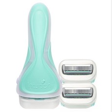 쉬크 인튜이션 센서티브 케어 알로에 여성용 면도기 + 면도날 2개입, 1개