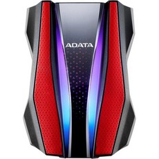 ADATA HD770G 2테라바이트 RGB USB 3.2 IP68 방수 방진 내구성 외장 하드 디스크 블랙 AHD770G-2TU32G1-CBK, 2TB, Red