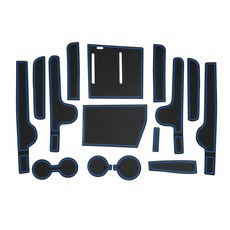 RUIYA 쏘나타 디엣지 호환전용 소음 방지 인테리어 안티노이즈 도어 슬롯 패드 2024 2025 2026, 블루