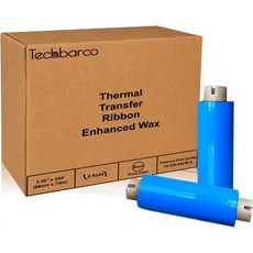 10 롤 데스크톱 열 전달 리본 - 강화 왁스 4.33 x 244110mm x 74m 코어 0.5 Zebra 데스크톱 프린터용, 6 Rolls3.30" x 244'