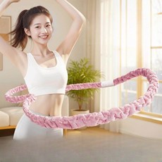 똥배 훌라후프 스프링 복근운동기구 전신운동 실내용 부드러운 초극세사 홈트용, 1개, D_2kg 벨벳 레몬 옐로우 50kg 이상, 50kg
