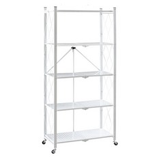 로얄다이아 원터치 폴딩선반 접이식 이동식 수납선반, 화이트, 1개