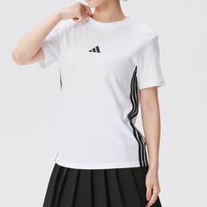 아디다스 여성용 여름 심플한 디자인 반소매 티셔츠 JD0844