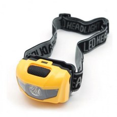 LED 랜턴 낚시 건전지 옐로우 등산 헤드램프, 1개, 기본