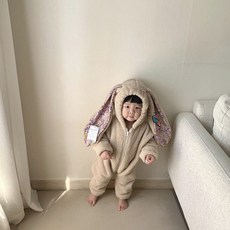 2020 아기 겨울 아기 토끼 귀 플러시 원피스 양복 어린이 의류 소년 여름 옷 아기 소녀 복장