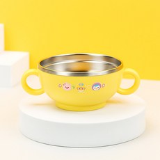 릴팡 아동용 뽀로로 식기세척기 가능 더볼 스텐대접, 혼합색상, 1개