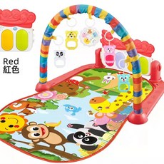 新生嬰兒腳踏琴健身架寶寶0-1歲音樂早教玩具男孩女孩, 1個, C款紅色