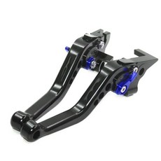 오토바이 브레이크 클러치 레버 조정 핸들 세트에 적합, 9. 147mm black-blue, 기본