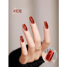 12ML 1-21개입 레드 스루 하프 스카이 캣아이 네일 폴리쉬 신제품 화이트닝 글래스, 68 jingmianhong01