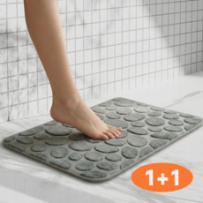 아르몰 1+1 미끄럼방지 푹신한 발매트 욕실매트, 2개, 그레이