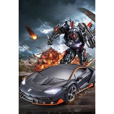 변신rc카 무선조종 변신 로봇 장난감 원격 무선 입문용 알씨 자동차, 싱글 플레이 45분, 레드, 1개