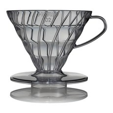 HARIO 好璃奧 V60塑膠濾杯02 透明黑+濾紙組 VDR-02-TB-KEX, 1套, 濾杯 + 40張濾紙