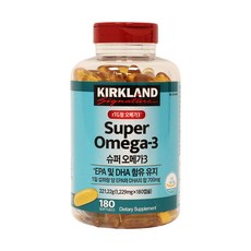 커클랜드 슈퍼 오메가3 EPA 및 DHA 함유 1229mg, 180정, 1개