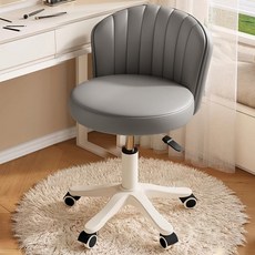 SeekFun 높이조절 화장대 의자 회전 바퀴형 등받이 의자 침실 화장대 전용, 1개, dark gray/진회색