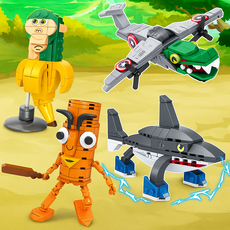 [아띠엘] 이탈리안 브레인롯 캐릭터 블럭 장난감 조립 세트 레고 남아 여아 유아블럭 선물 키즈 초등학생, 트랄랄라레오, 1개