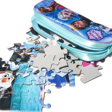 디즈니 외 정품 겨울왕국 퍼즐 필통, 1개