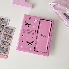 hisocute 豎款四宮格照片收納冊, 粉色蝴蝶結