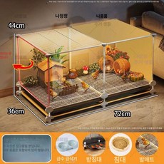 햄스터 전용 금사리 새끼 키우기 고급 사육장 세트, 1개, 최상위 2열 1칸 프라이버시