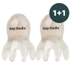 데이코드 미니 문어 괄사 두피 마사지기 1+1, 마블 베이지, 2개