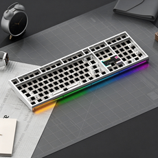 WEIKAV nut108 알루미늄 3모드 무선 기계식 키보드 키트 축 및 키캡 미포함, anodized silver(kit)