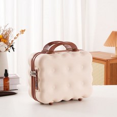 새로운 14인치 화장품 케이스 귀여운 미니 수납함 기념품 휴대용 여행 가방 대용량 스, 쌀야자
