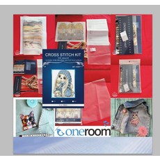 Oneroom 수용성 캔버스 14ct 크로스 스티치 격자 무늬 22x20cm 매직 수용성 천 수제 Deign 봉제, 검은색, 1개