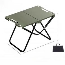 전술 캠핑 테이블 야외 휴대용 장비 접이식 레저 가구, 6. 녹색 [두꺼운 탄소강] 전술 테이블 + 수납 가방