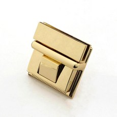 금속 푸시 잠금 사각형 내구성 클로저 부품 핸드백 숄더백 지갑 하드웨어, 1개, 기본