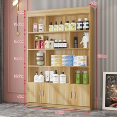 화장품 진열장 디스플레이 향수 매대 수납함 뷰티, 라이트월넛 2m x 1.4m