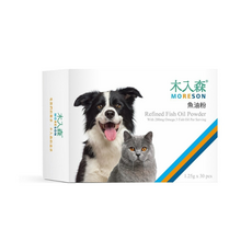 Moreson 木入森 寵物魚油粉 30包/盒裝 犬貓保健, 1個