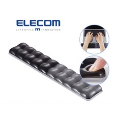 ELECOM 雙色透明感 Q彈 透氣 GEL 護腕墊 (M尺寸), 黑灰色-(MOH-BPGLMBK), 1個