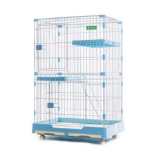 創逸 雙層貓籠別墅 CSN&CT系列 (室內家用/附樓梯), 淺藍, 1套裝