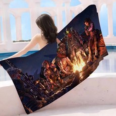 게임 프린트 비치 타월 등산 요가 해변 수영 러닝 흡 소프트