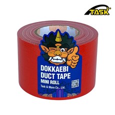 도깨비 수출용(국내산) 덕트테이프 덕테이프 미니롤 RED 50mmX10m, 1개