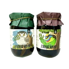 砂卡礑自然農莊 花蓮小農限量刺蔥馬告剝皮辣椒450g，在地小農自然農法，香脆夠味，家庭號包裝, 1個, 刺蔥剝皮辣椒