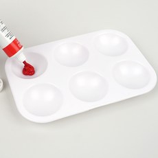 미술용 6구 미니 파레트 수채화 아크릴 물감짜는판 학생 어린이