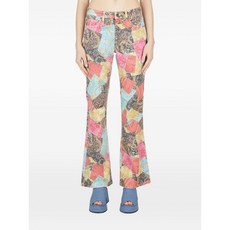 게스 프린트 플레어 진