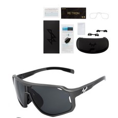 소다몬 RETRON RT3301 시리즈 편광 변색 스포츠 선글라스 전용케이스 클리너 도수클립 코패드, [6] RT3301-C06 그레이편광, 1개