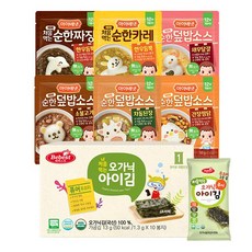 아이배냇 순한 덮밥소스 6종 + 베베스트 오가닉 아이김 퓨어무조미 10p, 1세트, 313g