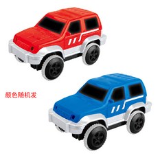 XY外貿恐龍電動軌道車DIY多變拚裝拚插塑電動LED夜光兒童軌道過山車, 無燈光小車1只, 1個