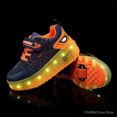 賣場新品蜘蛛俠童鞋兩輪Heelys兒童尺寸28-39可充電滑板滾輪led鞋帶開關兒童輪鞋兒童運動滾輪腳輪滾輪鞋OO, 粉,38, 1個