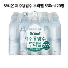 오리온 제주용암수 무라벨 530ml 20병