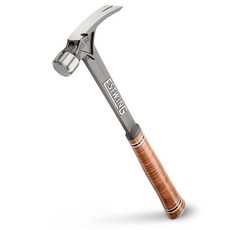 ESTWING Ultra Series 해머 - 538.6g(19온스) 립 클로 프레이밍 밀드 페이스 및 천연 가죽 그립 E19SM, 15 oz (Ounces), Smooth Face (Standard Handle)