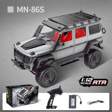 MN86S 벤츠 G500 브라부스 오프로드 합금 RC카 1대12 사륜구동 RC, MN86S 실버 RTR-브라부스, 1개