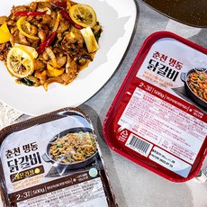 춘천그린식품 강명희 명동닭갈비500g*2팩(국산닭 국산고춧가루)(레몬간장맛), 1개, 500g