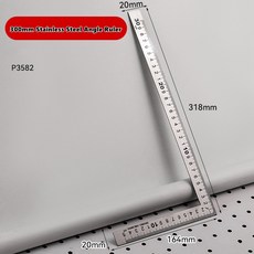 300 500MM 알루미늄 게이지 눈금자 강철 도구 터닝 목공 사각 합금 직각 측정 90, 300mm 4