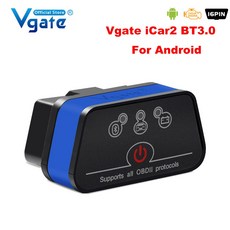 Vgate iCar2 자동차 진단 obd obd2 elm327 wifi 스캐너 자동 도구, BT3 0 Blue
