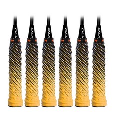 배드민턴그립 야구 낚시 밀착 오버그립 도트408 세트 6입, 노랑, 1세트