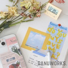 가누웍스 색종이 스티커팩 50매 문구, 블랙키치