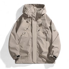 LARGE STORE 機能工裝多功能防風防水連帽衝鋒外套 登山外套 男生外套 防風外套 衝鋒衣 情侶外套